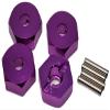 NHX RC Wheel Hex Adaptor 12x5mm with Pins Purple (4pc) Thickness 5mm view 1