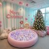 Realhaha Ball Pit Balls 100 Play Balls Plastic Balls for Baby Girls Toddlers Kids Play Tent Pool Playhouse Playpen Party Decoration, Pink Purple White Clear view 4