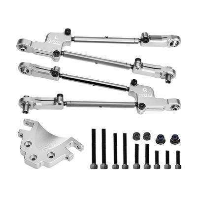 GPM Racing GPM for ARRMA 1/5 KRATON 8S BLX ARA110002T1/T2,Outcast 8S BLX ARA5810 Aluminum Rear TIE RODS with STABILIZER -12PC Set (Silver)