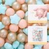 Realhaha Ball Pit Balls 100 PCS, Star Shapes for Babies Kids Playpen Plastic Balls for Babies Ball Pool Puppy Playballs, Orage Pink Green Brown view 4