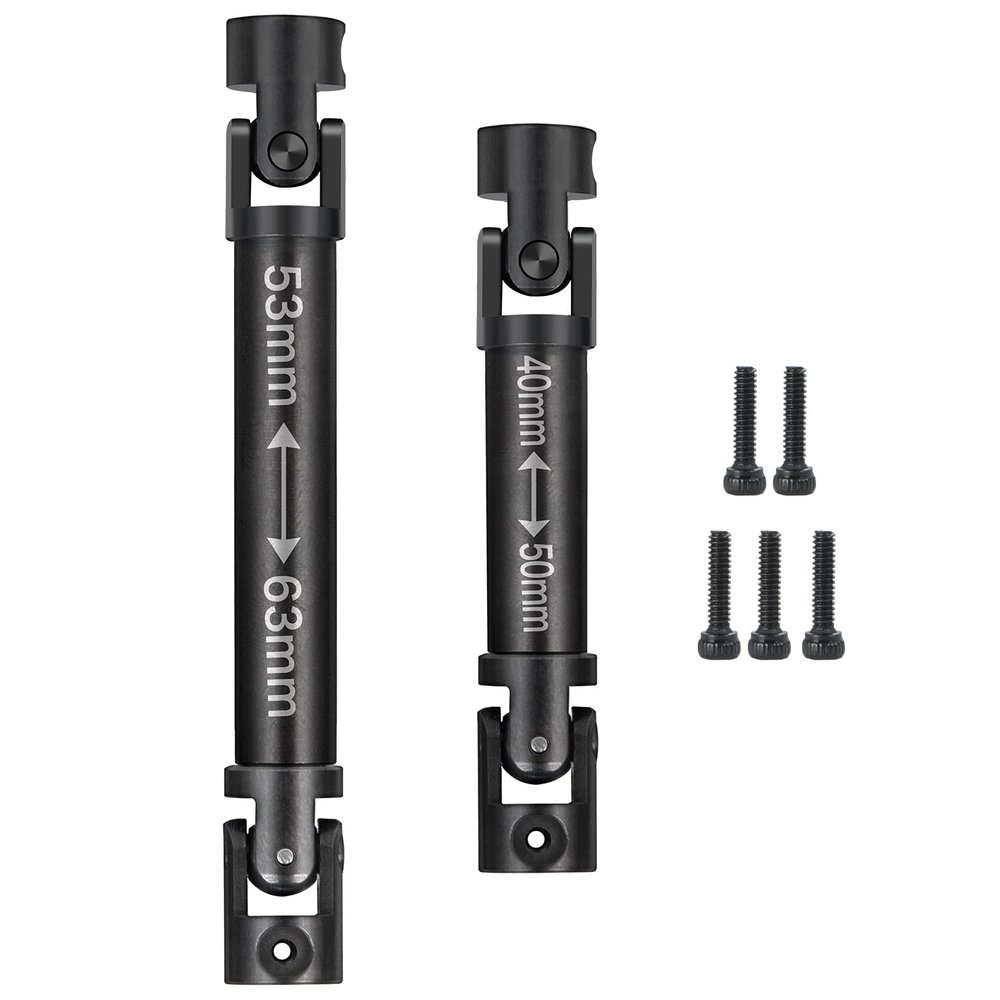 1Pair RC Drive Shaft CVD Joint Axle Center Drive Shaft for 1/24 Axial SCX24 90081 AXI00001 AXI00002 AXI00005 RC Crawler Car(40+53mm)