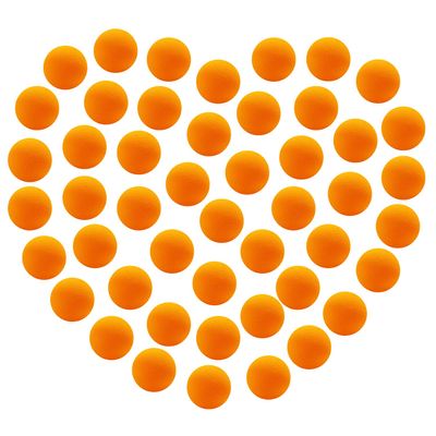 48 Pieces Power Popper Refill Balls Soft Foam Balls Approx 1.2 Inch in Diameter, Foam Balls for Popper Air Blaster Guns, Replacement Foam Bullet Ball for Shooting Game Guns, 48 PCS (Orange)