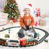 Remote Control Train Set - Electric R/C Train Toy for Kids w/Smokes,Lights & Sound,Railway Kits w/Steam Locomotive Engine,Cargo Cars & Tracks, Christmas Toys for 3 + Year Old Kids view 3
