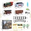 Remote Control Train Set - Electric R/C Train Toy for Kids w/Smokes,Lights & Sound,Railway Kits w/Steam Locomotive Engine,Cargo Cars & Tracks, Christmas Toys for 3 + Year Old Kids view 4