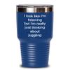 Juggling Tumbler Just thinking about juggling 30oz, Blue view 1