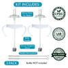 Straw Cup Conversion Kit for Philips Avent Natural Baby Bottles 2-Count, Food Grade Silicone Straw Nipples and Weighted Straw, Bottle Handles, Cleaning Brush, BPA-Free, Sippy Transition, 6+ Months view 2