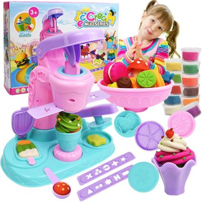 Playdough Sets for Kids Ages 2-4, Noetoy 26 PCS Ice Cream Maker Machine Color Dough Set with 12 Cans Dough, Kids Arts & Crafts, Christmas Birthday Gifts for Boys Girls 3 4 5 6 7 8 Years Old(Purple)
