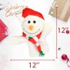 Hopearl Plush Christmas Snowman Hand Puppet with Open Movable Mouth for Imaginative Play, Role Play, Interactive Toy for Storytelling Teaching Puppet Theater, Gifts for Kids Boys Girls, White, 17'' view 2