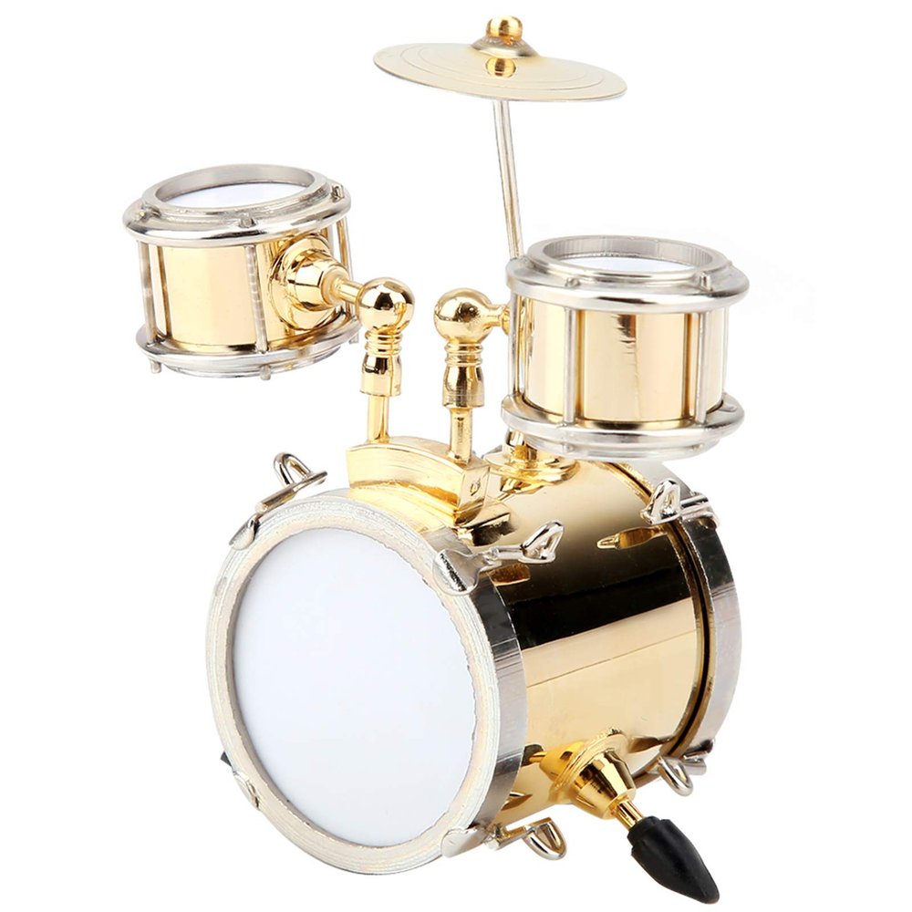 Dollhouse Miniature Musical Instrument Set Drum Kit for Dollhouse Accessories Home Decoration