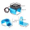 Rchobbytop Aluminum RC Heat Sink with 5V Cooling Fan 3650 3660 540 550 Size Motor Heatsink and Motor Seat Combo for for Wltoys A949-B A959-B A969-B A979-B K929-B 12428 1/12 1/18 RC Car, Pack of 3 view 2
