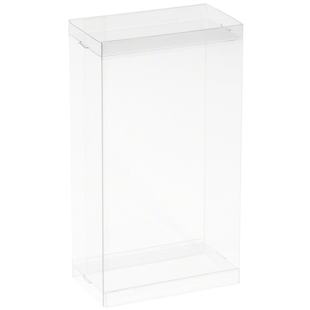DollSafe Clear Folding Display Box for 5-6 inch Dolls and Action Figures, 4" W x 2.25" D x 6.5" H, Pack of 2