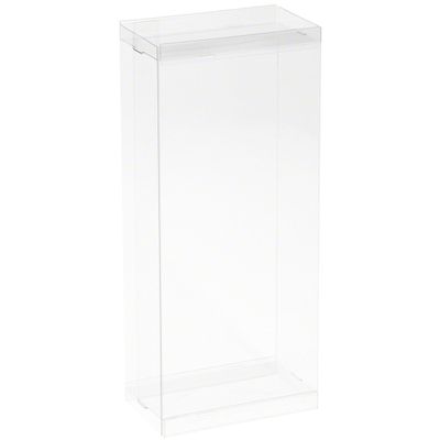 DollSafe Clear Folding Display Box for 7-8 inch Dolls and Action Figures, 4" W x 2.25" D x 8.5" H, Pack of 2