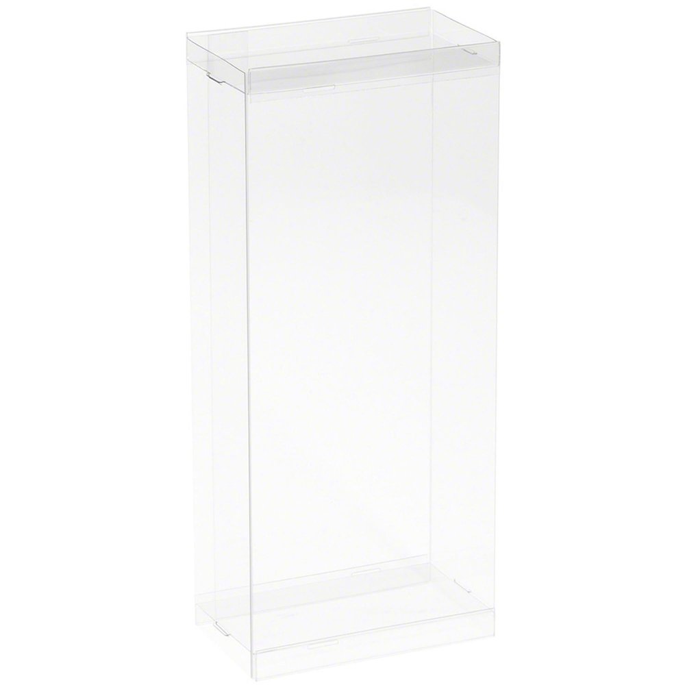 DollSafe Clear Folding Display Box for 7-8 inch Dolls and Action Figures, 4" W x 2.25" D x 8.5" H, Pack of 2