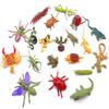 Guaishou 20pcs Realistic Bugs Plastic Insects Animals Figures Toys Contains Ladybugs Caterpillars Beetles Mantises Scorpions Lizards Snakes Frogs Ants view 2