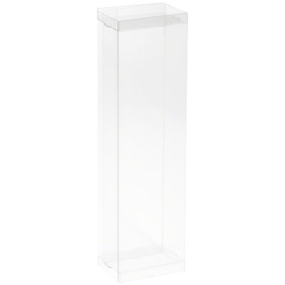 DollSafe Clear Folding Display Box for Thin 8.5-9.5 inch Dolls and Action Figures, 3" W x 2" D x 10" H, Pack of 5