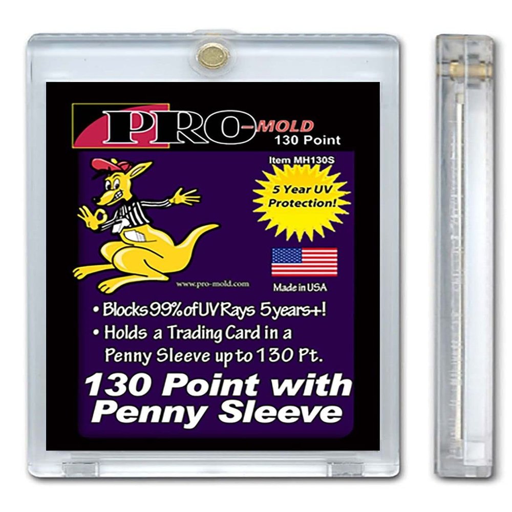 pro mold Box (18) Pro-Mold 130pt. Magnetic One Touch Card Holders Holds Card with Penny Sleeve MH130S