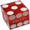 Cyber-Deals Authentic Nevada Casino Table-Played 19mm Matching Serial Numbers Craps Dice (Sets 2, 3, 4 or 5) with Black Velvet Pouch (Set of 4, Bally's (Red Frosted)) view 1