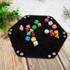 SIQUK 2 Pieces Dice Tray PU Leather Dice Trays Folding Hexagon Dice Holder Tray for Dice Games Like RPG, DND and Other Table Games (Black and Red) view 4