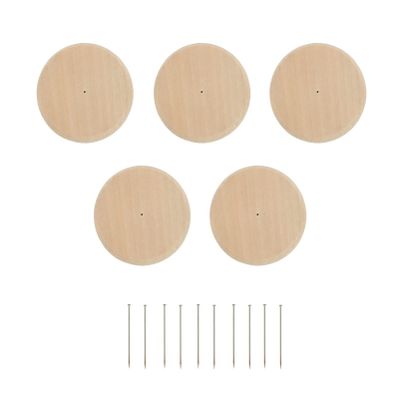5Pcs Wooden Base Stands for Felted Animal Dolls Chic Display for Finished Products for Tabletop and Showcase Use