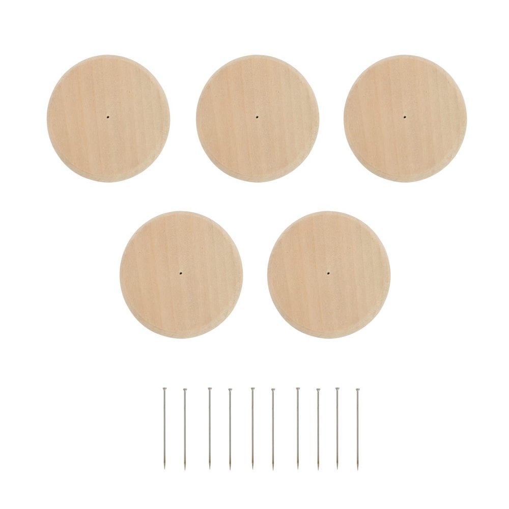 5Pcs Wooden Base Stands for Felted Animal Dolls Chic Display for Finished Products for Tabletop and Showcase Use