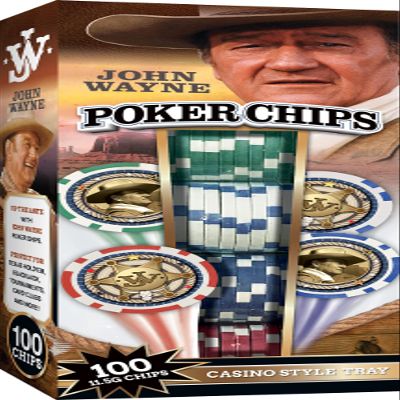 MasterPieces Casino - John Wayne - 100 Piece Poker Chip Set with Tray
