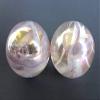 Big Game Toys~Set of 2 Fairy 35mm Boulder Translucent Peach/Pink White Swirl Large Shooter Solid Glass Marbles Home Decor/Vase Filler/Aquarium view 2