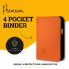 Card Guardian - 4 Pocket Premium Binder for 160 Cards (Orange) | Zipper Closure and Side Loaded Pockets | Compatible with Trading & Sports Cards including Magic the Gathering, Yugioh, Baseball Cards view 2