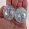Big Game Toys Set of 2 Opal Sparkle 35mm Boulder Translucent Iridescent Sparkle Speckle Glitter Large Shooter Solid Glass Marbles Home Decor/Vase Filler/Aquarium view 2
