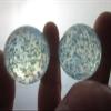 Big Game Toys Set of 2 Opal Sparkle 35mm Boulder Translucent Iridescent Sparkle Speckle Glitter Large Shooter Solid Glass Marbles Home Decor/Vase Filler/Aquarium view 3