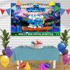 Smurfs Birthday Banner Personalized Party Backdrop Decoration 60x42 Inches - 5x3 Feet view 1