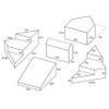 Factory Direct Partners 13383 SoftScape Step Up and Slide Corner Climber, Indoor Active Play Structure for Toddlers and Preschoolers (4-Piece) - Contemporary view 2