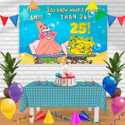 Whats Funnier Than 24 CV Birthday Banner Personalized Party Backdrop Decoration 60x42 Inches - 5x3 Feet