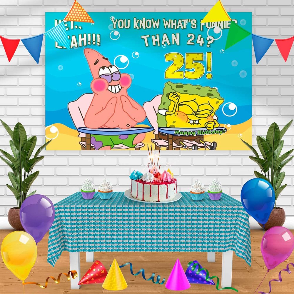 Whats Funnier Than 24 CV Birthday Banner Personalized Party Backdrop Decoration 60x42 Inches - 5x3 Feet