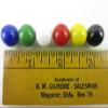 Big Game Toys 60 Glass Replacement Marbles Set Marble Run, Chinese Checker Board Game, Aggravation, Dirty Marbles, Wahoo (10 Each red, White, Glue, Green, Yellow, Black) 14mm Home Decor/Aquarium view 2