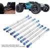 Tgoon RC Pull Rod, 8PCS Professional Adjustable Tie Link Rod, 4x150mm Aluminum End for 1/10 Erevo2 0 5319x 5338r, RC Servo Links Tie Rod RC Accessories(Blue Silver) view 2