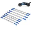 Tgoon RC Pull Rod, 8PCS Professional Adjustable Tie Link Rod, 4x150mm Aluminum End for 1/10 Erevo2 0 5319x 5338r, RC Servo Links Tie Rod RC Accessories(Blue Silver) view 3