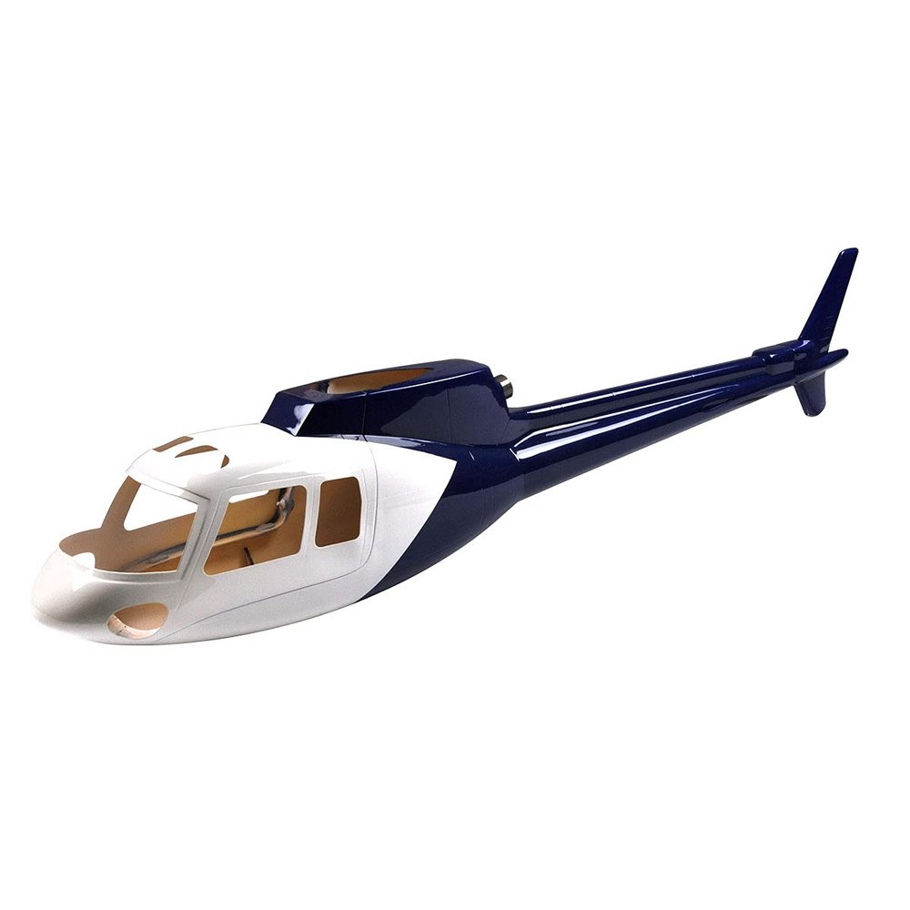 RC Helicopter Fuselage AS350 Ecureuil White-Blue Painting 500 Size Fuselage Desinged for The T-Rex 500