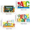 4 Pieces Back to School Party Decorations Wooden First of School Centerpieces Ready to Learn Table Toppers for School Classroom Home Teacher Party Favor Supplies Photo Booth Props view 2