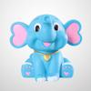 HEALLILY Animal Figurine Girls Cartoon Elephant Piggy Bank Silicone Piggy Bank Money Bank Coin Bank Money Saving Pot Box Birthday for Kids Boys Girls (Blue) Table Elephant Ornament view 3