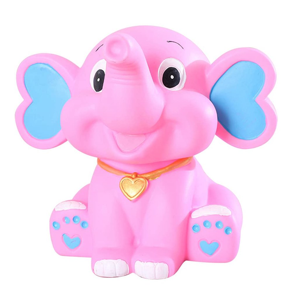 Animal Infant Piggy Banks for Girls Piggy Bank Girl Statue Decor Coins for Kids Elephant Home Decor Cartoon Saving Pot Child Desk Top Hat