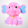 Animal Infant Piggy Banks for Girls Piggy Bank Girl Statue Decor Coins for Kids Elephant Home Decor Cartoon Saving Pot Child Desk Top Hat view 2