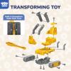 TOY Life Toys for 3 4 5 6 7 Year Old Boys Construction Vehicles Transform Robots Toys for Kids 5 in 1 Robot Toys for Kids 5-7 Construction Toys for Boy Vehicle Transformer Cars Best Gifts for Boys view 3