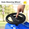 Costzon Ride On Push Car for Toddlers, Licensed Mercedes Benz Sliding Car w/Steering Wheel, Horn, Headlights, Under Seat Storage, Foot-to-Floor Riding Toy for Boy Girl 18-36 Months (Police Car, Blue) view 3