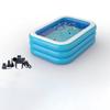 inflatable pool with Free Inflatable Pump,Family Full-Size Kiddie Pools, Inflatable Lounge Pool for Kiddie, Kids, Adult, Toddlers for Ages 3+,Outdoor, Garden, Backyard Swimming Pool. view 1