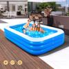 inflatable pool with Free Inflatable Pump,Family Full-Size Kiddie Pools, Inflatable Lounge Pool for Kiddie, Kids, Adult, Toddlers for Ages 3+,Outdoor, Garden, Backyard Swimming Pool. view 3