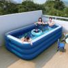 inflatable pool with Free Inflatable Pump,Family Full-Size Kiddie Pools, Inflatable Lounge Pool for Kiddie, Kids, Adult, Toddlers for Ages 3+,Outdoor, Garden, Backyard Swimming Pool. view 4