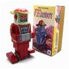 Charmgle Spring Firemen Robot Tin Toy Clockwork Wind-up Walking Robot Model Toys Adult Collection Party Favor Home Decoration view 1