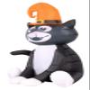 Occasions 5' Inflatable Black CAT, 3.5 ft Tall, Multicolored view 2