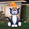 Occasions 5' Inflatable Black CAT, 3.5 ft Tall, Multicolored view 3
