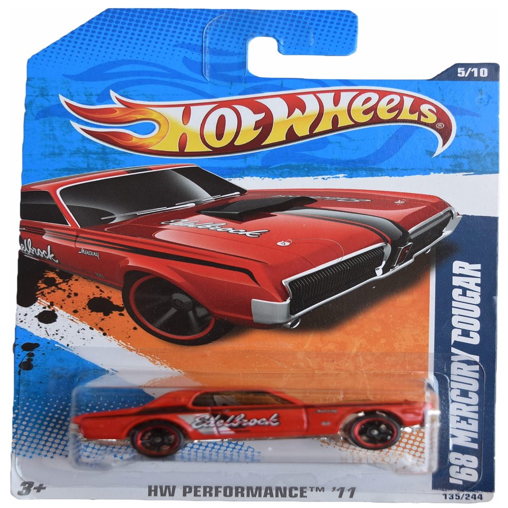 Hot Wheels '68 Mercury Cougar, 2011 Performance 5/10 [red] 135/244